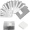 LOPHE 100 Pcs Papillotes en Aluminium et 50 Pcs Lingettes à Ongles Non Pelucheux,Papillote Ongle Semi Permanent, Feuille d'aluminium pour Retirer À Ongles Gel Ongle, Argent