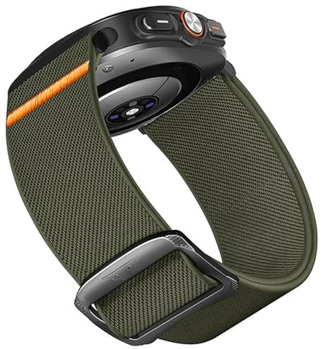 Blueshaweu cinturino Compatibile con Amazfit Active 2 smartwatch,20mm,22mm sgancio rapido,cinturino in nylon elastico regolabile,compatibile con smartwatch Amazfit. (Verde, 22mm)