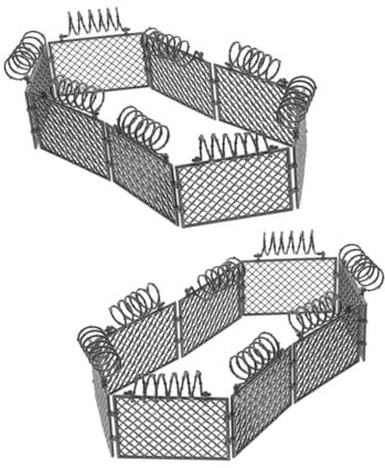 IMIKEYA 2 Sets Schutznetz Bausteine Zubehör Mini Zaun Rufen Scheune Kleine Tiere Leitplanke Bauernhof Kunststoff Grau Abs