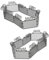 IMIKEYA 2 Sets Schutznetz Bausteine ​​Zubehör Mini Zaun Rufen Scheune Kleine Tiere Leitplanke Bauernhof Kunststoff Grau Abs
