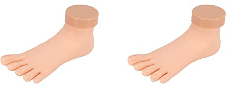 MVOSJFIE 2X Practice Foot Model Flexible Movable Soft Fake Foot Tool for Nail Art Train