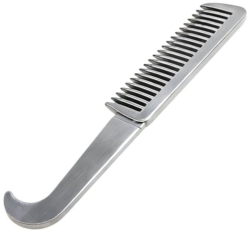 Aluminum Alloy Horse Mane and Tail Comb - Grooming Tool for Removing Loose Undercoat Knots
