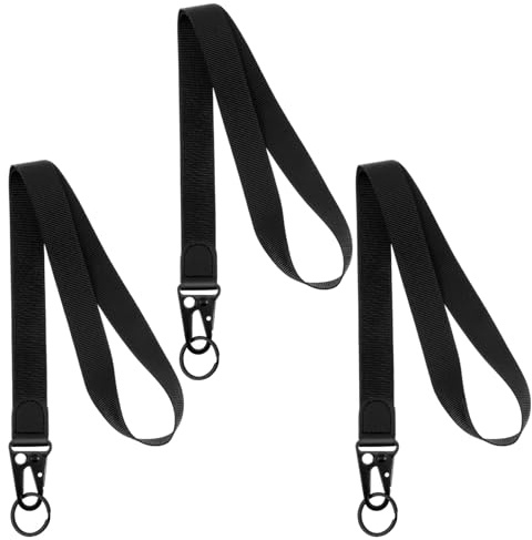 DOPENSPI 3 Stück Abzeichen Lanyards Gurt, Umhängeband Schlüsselband mit Karabiner und Schlüsselring für Ausweishalter Schlüssel Lanyard Schlüsselanhänger