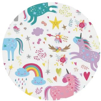 Phayah Lufterfrischer mit Einhorn-Muster, Lavendelduft, runde Form, zum Aufhängen, Duftkarte, 6 Stück, für Autos, Schränke, Schubladen, beseitigen