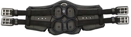 Stübben Equi-Soft® Sattelgurt inkl. Polster - schwarz - 65cm - Vachetteleder schwarz