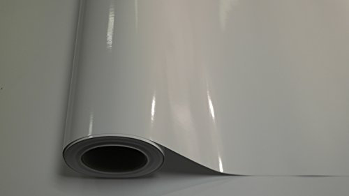 (9,86/m2) Könighaus Weiß Glanz Autofolie 100 x 152 cm mit Luftkanälen + Gratis Rakel inkl. Anleitung