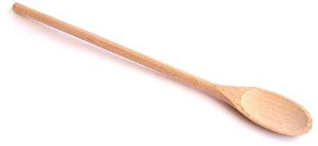 Tredoni Cuchara de Madera 35cm - Utensilio Cuchara para Hornear/Cocinar/Revolver (35 cm)