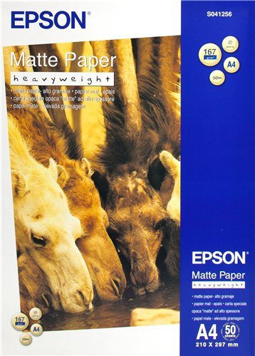 Epson Matt Papier Weiß Papier C13S041256 Fotopapier din A4 167 G/M² 50 Blätter Matt