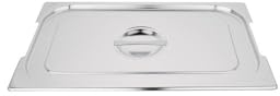 Vogue CB181 Couvercle de poêle en acier inoxydable 1/1 avec poignée Argenté 530 x 325 mm