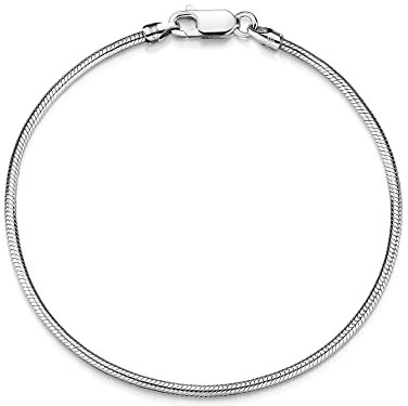 2mm Schlangenkette Armband - echt 925 Silber, Länge 23cm