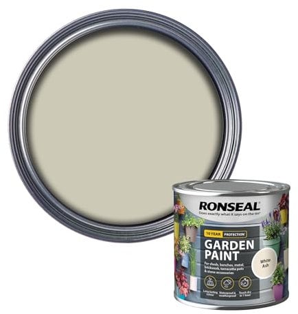 Ronseal RSLGPWA250 GPWA250 Garden Paint White Ash 250ml, 250 ml