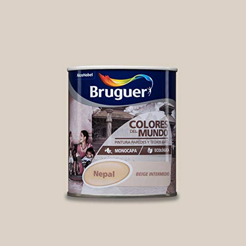 Bruguer Colores del Mundo Pintura para paredes monocapa Nepal Beige Intermedio 750 ml