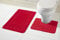 Olivia Rocco 2-teiliges Set aus Badmatte & WC-Vorleger, rutschfestes Badezimmer-Set, Miami, rot, Bath Mat 50 x 80 cm, Pedestal Mat 50 x 50 cm