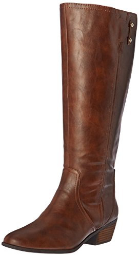 Dr. Scholl's Shoes Brilliance Wide Calf, Stivali ad Altezza Ginocchio Donna, Whisky, 37 EU