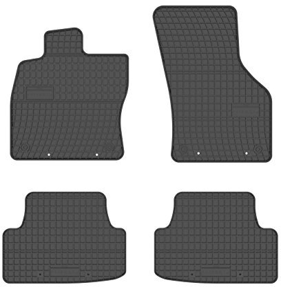 all4you Gummimatten Original Qualität Fußmatten Gummi schwarz 4-teilig