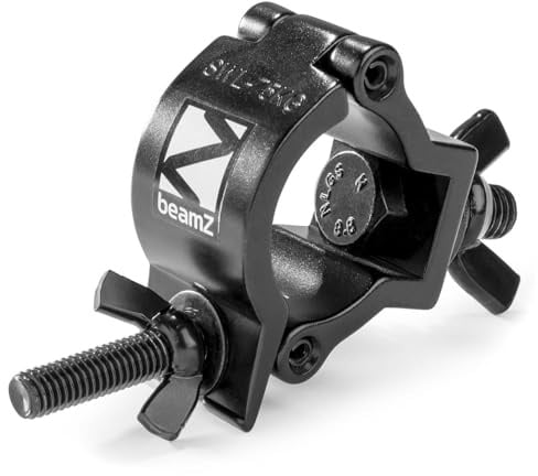BeamZ BC35B-75 stabile Schraubklemme für Traversen, max 75kg, Gerüstschellen, Coupler, Halbkupplung, Halterung für Lichttechnik, Bühnenequipment, Traversenzubehör, Schwarz