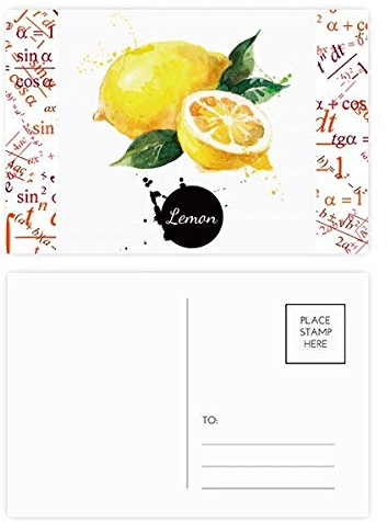 Postkarten-Set, Zitrone Frucht, geschmackvolle gesunde Wasserfarben, 20 Stück