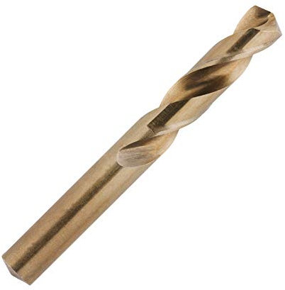 UK Drills 6.4mm 1/4 Ground Cobalt Stub M35 Drill Bit with Round Shank