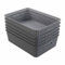 Vcansay File Plastic Storage Baskets Tray, Grey, 6 Packs