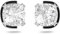 Swarovski Harmonia Ohrstecker, Kristalle im Kissenschliff, Weiss, Metallmix