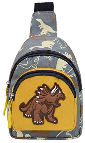 Lurrose Dinosaurier-Muster Sling Bag Mini Schultertasche Crossbody Sling Brusttasche für Kinder Jungen Reisen täglichen Gebrauch
