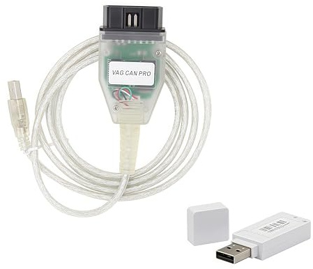 Washinglee Dongle Diagnostic Cable for VW Audi SKODA and SEAT, Support CAN BUS, UDS, and K-Line, Support VAG VCP CAN PRO and 32/64 bit Windows, Driver/APP Must Be Installed