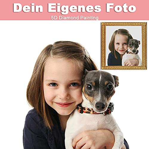 ZSJDOSE Diamond Painting Eigenes Foto Custom Benutzerdefinierte Design personalisiert Diamant Full Bilder Home Decor Individuelles Geschenk (Eckig, 40 x 50 cm)