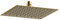nuie A8088 Windon | Modern Bathroom Square Easy Clean Fixed Shower Head, 200mm, Brushed Brass