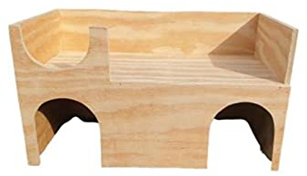 (1 entrée, bas/vert) Hop Up à deux étages pour cochon d'Inde, château de jeu, maison de jeu 45,7 x 25,4 x 25,4 cm