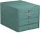 Rhodia 194579C - Schubladenbox mit 4 Laden, 24, 8x32, 7x22, 8 cm, aus Kunstleder, elegant und praktisch, 1 Stück, Seegrün