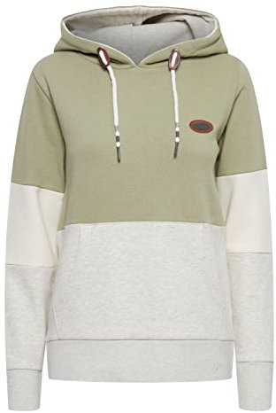 OXMO Kathrine Damen Kapuzenpullover Hoodie Pullover mit Kapuze, Größe:L, Farbe:Seagrass (166008)