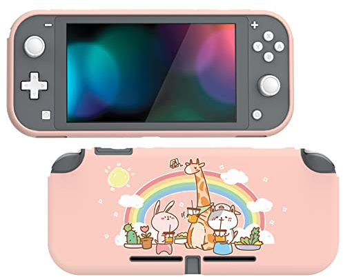 PlayVital Funda Protectora de TPU para Nintendo Switch Lite - Carcasa de Protección Antigolpes y Antideslizante, Suave al Tacto, Diseño Personalizado, Resistente a Caídas (Fiesta de Animales)