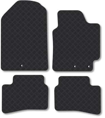 Fits Kia Rio (2017+) 3mm Rubber Car Mats | Tailored Fit Durable Floor Mats Full Coverage Protection Waterproof Accessories Easy Clean Anti Slip Made in the UK