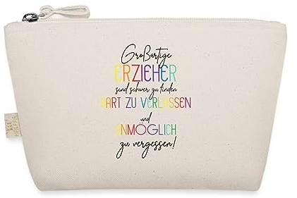 Spreadshirt Großartige Erzieher Abschied Täschchen, One size, Natur