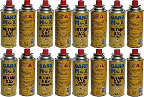 FastWrite HS Butane Gas Bottles Canisters For Portable Stove Cookers Grill Heaters Weed Wands Cooking Gear Cookware Utensils Supplies Kitchen Grills BBQ Essentials Campfire Set Kit Hiking (8), Yellow