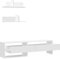 HOMCOM Mueble de Salón para TV Conjunto Mueble de TV con Mesa para Televisor 180x33,5x42 cm y 2 Estantes de Pared 65x20x20 cm Estilo Moderno Blanco