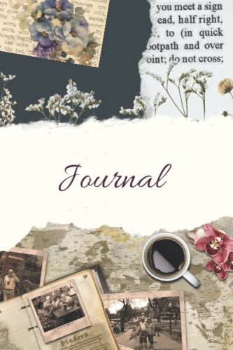 Vintage Bullet Journal with flowers