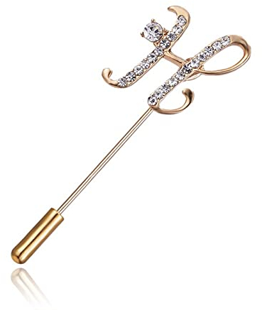 Tbkoly Brosche Damen Brosche Handwerk Brosche Neuheit Brosche Exquisite und Elegante einfache Buchstabe H Strass Brosche