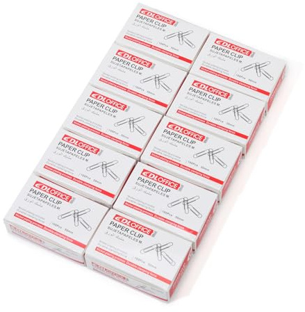 Jumbo Paper Clips,1000 Pcs (10×100),Silver 2.0IN,for Office & School Use