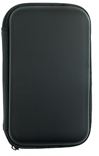 caseroxx Schutztasche für TENS/EMS/Reizstromgerät, passend für Sanitas SEM 43, stoßfestes Eva-Case in Schwarz mit Netzfach, schützt Gerät und Zubehör unterwegs