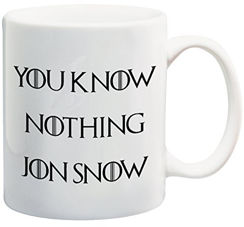 Fashnkart tasse à café drôle tasse à thé en céramique créative vous ne savez rien Jon neige blanche thé et café tasse en céramique 11 OZ