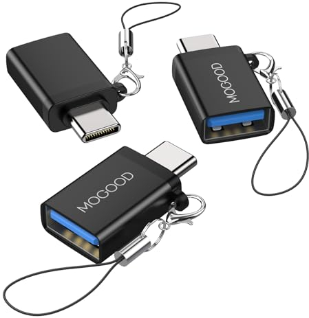 MOGOOD Adapter USB C auf USB 3.0, USB-C Stecker auf USB 3.0 Buchse Adapter, Thunderbolt 4/3 auf USB 3.0 Adapter für MacBook Pro, Air, Chromebook, Pixelbook, Microsoft Surface, Samsung Galaxy und mehr