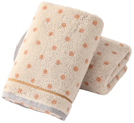 YiLUOMO Orange Handtuch-Set, superweich, 100 % Baumwolle, gepunktet, sehr saugfähig, dekorative Badetücher für Badezimmer, Küche, Fitnessstudio, Spa, 33 x 73 cm, Orange