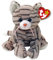 Ty Silver II Tabby Cat Original Beanie Babies Regular - Weiches Plüschtier für Kinder, Teddy, Babytier, Sammelstofftier