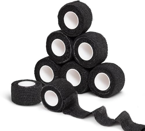 3 Rouleaux, Noir Strap Bande Kinesiologie, 5cmx5m Bande Adhesive Elastique Kinésiologie, Résistante Kinesio Tape avec Bande Kinesiologie pour Genou Articulations et Maintien Musculair