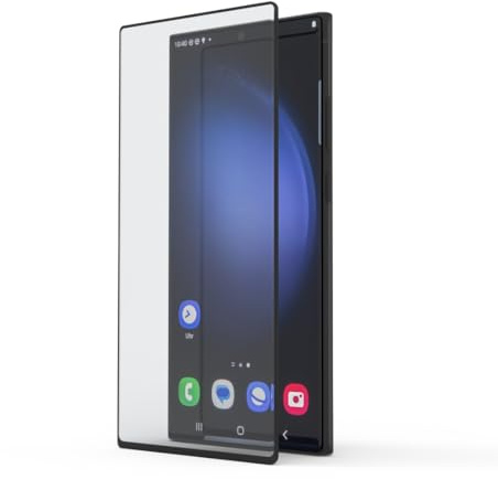 Hama Schutzglas für Samsung Galaxy S24 Ultra (Glasschutz mit 9H Härte kratzfest und stoßfest, gehärtetes Sicherheitsglas Schutzklasse 7, Displayschutz) transparent
