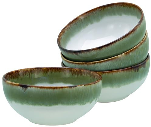CreaTable, 21685, Serie Cascade, 4-teiliges Geschirrset, Buddha Bowl Set aus Steinzeug, spülmaschinen- und mikrowellengeeignet, Qualitätsproduktion