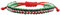 JHIALG Palestinian Flag Bracelet,Palestinian Woven Bracelet,Palestine Bracelet Unisex Flag Woven Beaded Suppo Palestinian Bracelet,