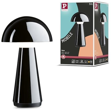Paulmann 76994 LED Akkutischleuchte 3-Step-Dim Onzo IP44 2700K 2,6W Schwarz Mobile Tischleuchte USBC