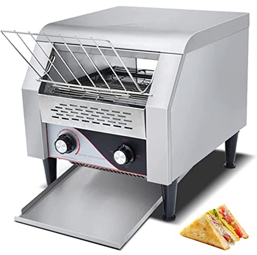 Máquina Industrial Tostadora transportadora, Tostadora Comercial de Acero Inoxidable 300 rebanadas por Hora Cafe Hotel Restaurant Tostadora rotativa